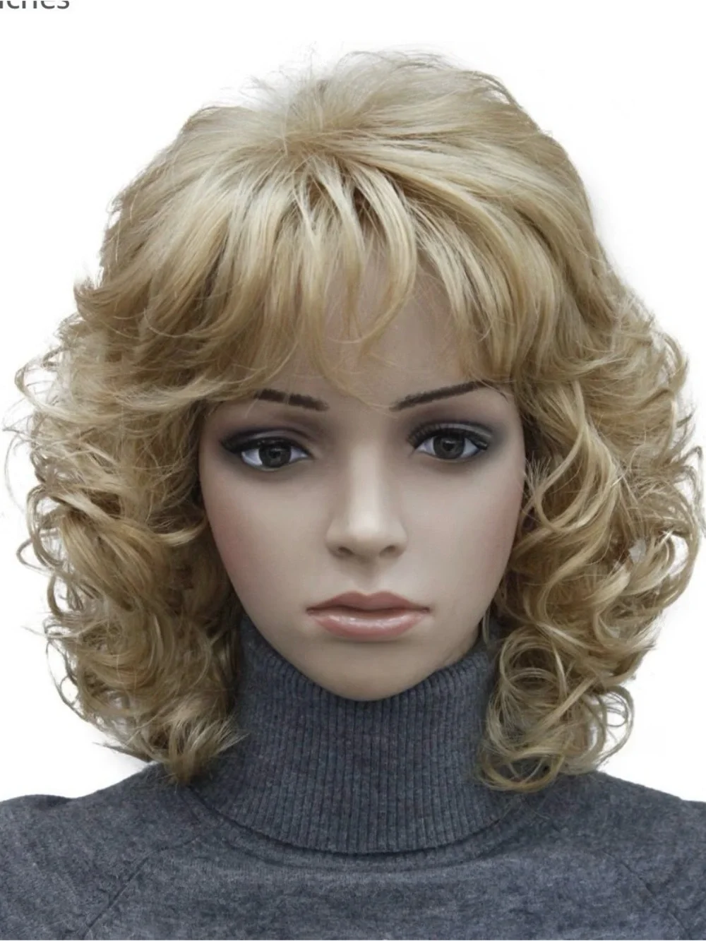 Layered Curly Women's Wig in Honey Blonde by